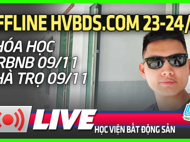 KHÓA HỌC AIRBNB, NHÀ TRỌ 09/11 – OFFLINE HVBDS.COM 23,24/11